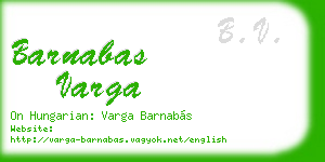 barnabas varga business card